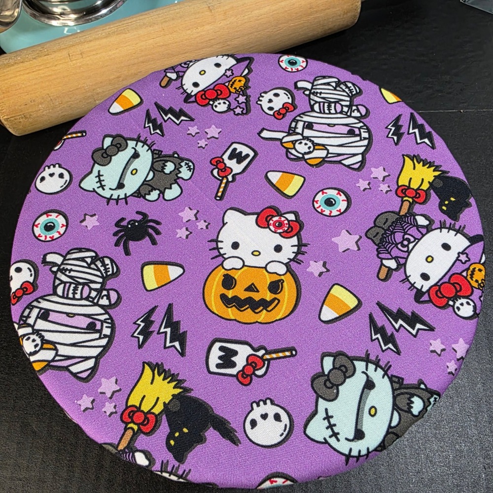 Purple Hello Kitty Halloween Reversible KitchenAid Mixer Mixing Bowl Cover Decor